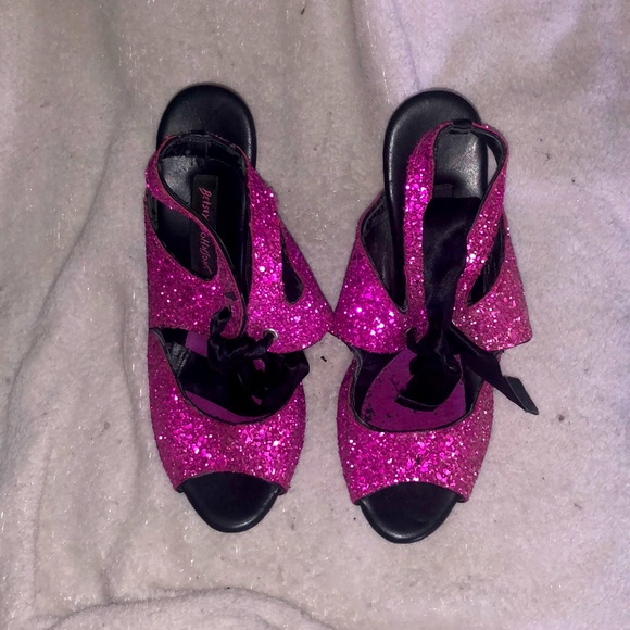 Betsey Johnson Shoes - Betsey Johnson Brand pink glitter heels